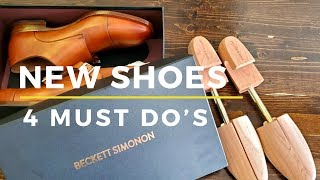 New Leather Shoes  Do These 4 Things Before Wearing [upl. by Florian712]