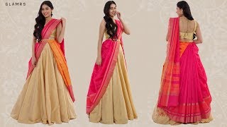 How To Drape Your Saree With A Lehenga  Silk Saree Hack [upl. by Mell]