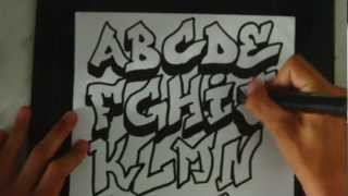 Speed Art  Graffiti Alphabet 1 by ToM2D [upl. by Yerg]