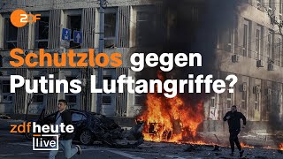 Raketenangriffe auf Zivilisten in Kiew  ZDFheute live [upl. by Inalaeham]