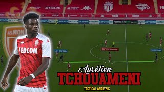 Aurelien Tchouameni Tactical Analysis  AS MONACO [upl. by Htiduj]