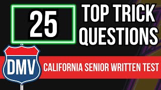 California DMV Senior Written Test 2024 25 Top Trick Questions [upl. by Elli]