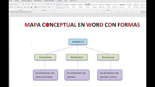 MAPA CONCEPTUAL EN WORD CON FORMAS [upl. by Lossa97]