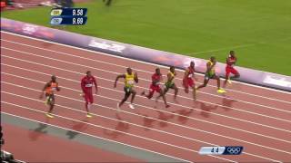 Usain Bolt Wins Olympic 100m Gold London 2012 Olympics [upl. by Ellehcyar]