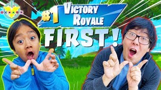 RYAN WINNING FORTNITE FRIDAY Ryan vs Daddy Lets Play Fortnite Battle Royale [upl. by Garfield330]