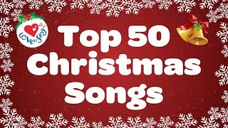 Top 50 Christmas Songs amp Carols  Over 2 Hours Beautiful Xmas Music [upl. by Lamiv]