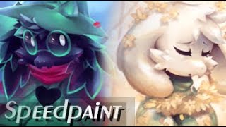 UndertaleDeltarune SPEEDPAINT  Different Lives [upl. by Attegroeg]