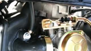 Scooter carburetor accelerator pump adjustment [upl. by Loftis29]