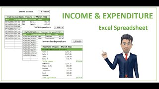 Income and Expenditure Spreadsheet  Step by Step instructions [upl. by Sonia521]