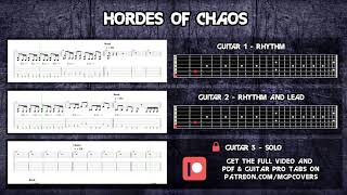 Kreator  Hordes Of Chaos Tutorial  Full Tabs  Guitar Lesson Guitar Pro [upl. by Candless]