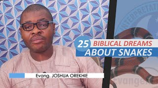 25 BIBLICAL MEANING OF DREAMS ABOUT SNAKES  Evangelist Joshua Orekhie [upl. by Lang]