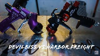 Spraygun Shootout Black Widow vs Devilbiss Prolite [upl. by Kenay]