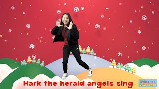 Hark the Herald Angels Sing  Christmas DanceAlong for Kids  CJ amp Friends [upl. by Yrahcaz999]