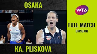 Naomi Osaka vs Karolina Pliskova  Full Match  2020 Brisbane Semifinal [upl. by Aneerak274]