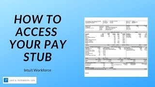 How to Access Your Paystub through Workforce Intuit [upl. by Biagi]