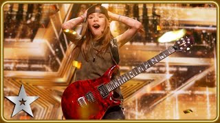 GOLDEN BUZZER winner Olly Pearson rocks with QUEEN guitar solo  Auditions  BGT 2025 [upl. by Roselle]