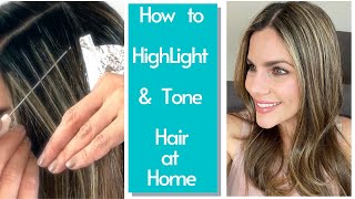 How To Highlight And Tone Hair At Home [upl. by Spalla519]