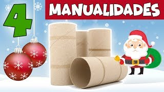 4 MANUALIDADES PARA NAVIDAD CON RECICLAJE Adornos fáciles [upl. by Nnylesor]