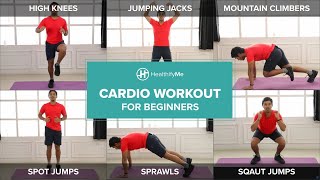 CARDIO WORKOUT FOR BEGINNERS From Home In 10 Minutes  Lockdown Workout No Equipment  HealthifyMe [upl. by Larimer777]