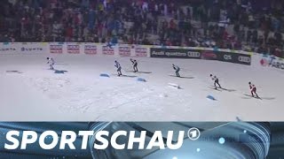 Nordische SkiWM Frenzel und Rydzek sprinten zum Sieg  Sportschau [upl. by Thorner987]