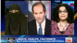 CNN French Niqab Ban Debate between Hebah Ahmed and Mona Eltahawy [upl. by Bonar49]