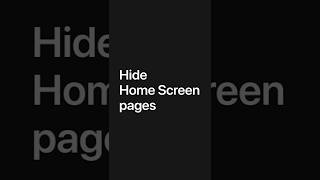 Hide Home Screen pages on your iPhone — Apple Support [upl. by Oiraved]