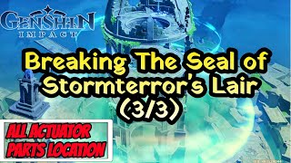 How to Activate 33 Light Actuators to Break the Seal in Stormterrors Lair  Genshin Impact [upl. by Emili]