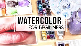 HOW TO USE WATERCOLOR  Guide for Beginners [upl. by Laius]