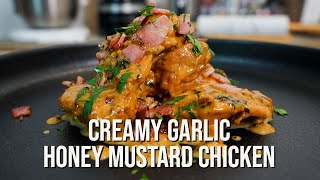 Creamy Garlic Honey Mustard Chicken  The Best Recipe [upl. by Fortunia]