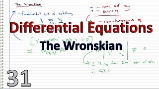 Differential Equations  31  The Wronskian [upl. by Sadick185]