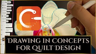 How to Draw in Concepts App for Quilt Design [upl. by Esilec755]