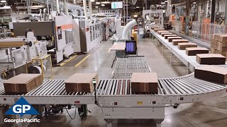 How Board Boxes are Made from Corrugated Sheets  GeorgiaPacific [upl. by Caves505]