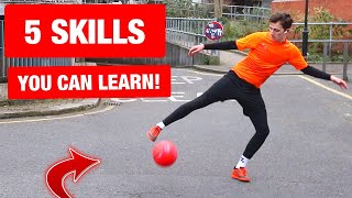 5 Football Skills you can learn in 5 minutes Tutorial [upl. by Adnah260]