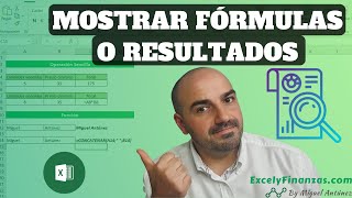 Mostrar fórmulas o resultados en Excel  Tutorial 2020 [upl. by Znerol]