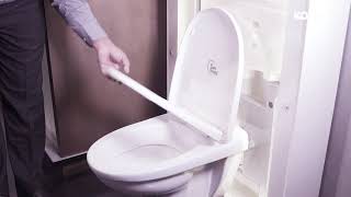 Does your toilet seat feel loose  Kohler Smart Care [upl. by Rudwik]