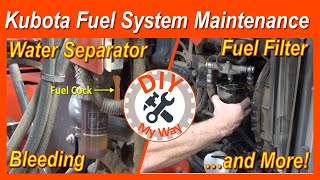 Kubota L Series Fuel System Maintenance Water Separator Filter Bleeding and More 84 [upl. by Teews729]