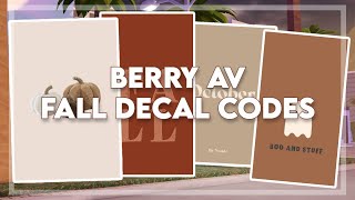 Berry Avenue FALL Decal Codes [upl. by Claire728]