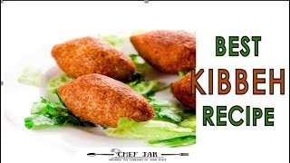 KIBBEH RECIPE  LEBANESE MEAT CROQUETTES CHEFJAR [upl. by Mattson]