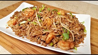 EASY Shrimp Fried Rice  How to Make Chinese Fried Rice  Chinese Take Out Style Fried Rice [upl. by Ycnaf]