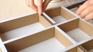 DIY Cardboard Drawer Organizer  An Easy Tutorial For Clever Storage Solutions [upl. by Phil565]