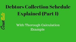 Debtors Collection ScheduleCredit Collections Example  Part 1 [upl. by Elisha]