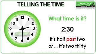 Telling the Time in English  Learn how to tell the time in English with Pronunciation [upl. by Nadabb]