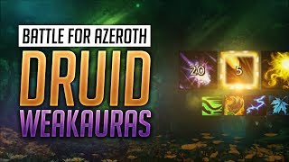 Druid WeakAuras BFA Patch  Guide  Balance Feral Guardian and Restoration [upl. by Altman]