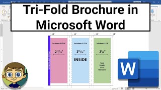 Make a Trifold Brochure in Word [upl. by Sinnaoi]