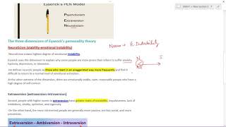 Eyesencks Theory of Personality [upl. by Laurentium994]