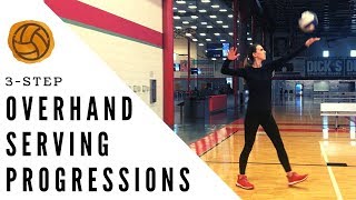 Teach How To Serve A Volleyball  Volleyball Overhand Serving Progressions [upl. by Ennoira185]