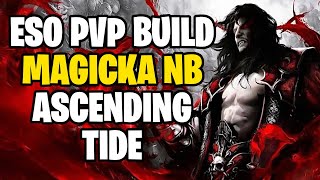 ESO Magicka Nightblade PvP Build amp Gameplay Ascending Tide [upl. by Leopold]