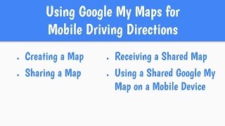 Driving Directions Using Google My Maps [upl. by Iamhaj]