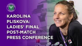 Karolina Pliskova Ladies Final PostMatch Press Conference  Wimbledon 2021 [upl. by Malsi]