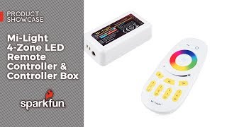 Product Showcase MiLight 4Zone LED Remote Controller amp Controller Box [upl. by Milurd391]